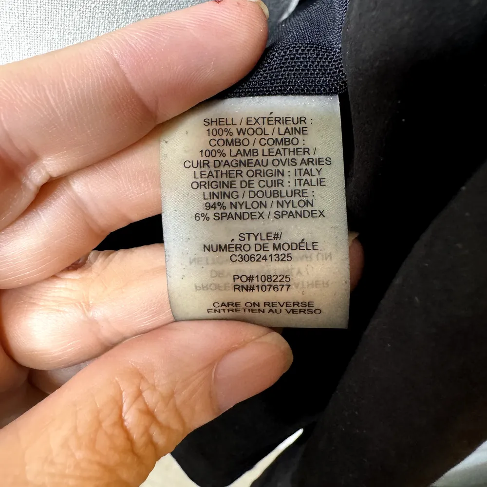 Alice + Olivia Livia Open Suede/Wool Open Jacket Cardigan Black Womens Small - Image 7