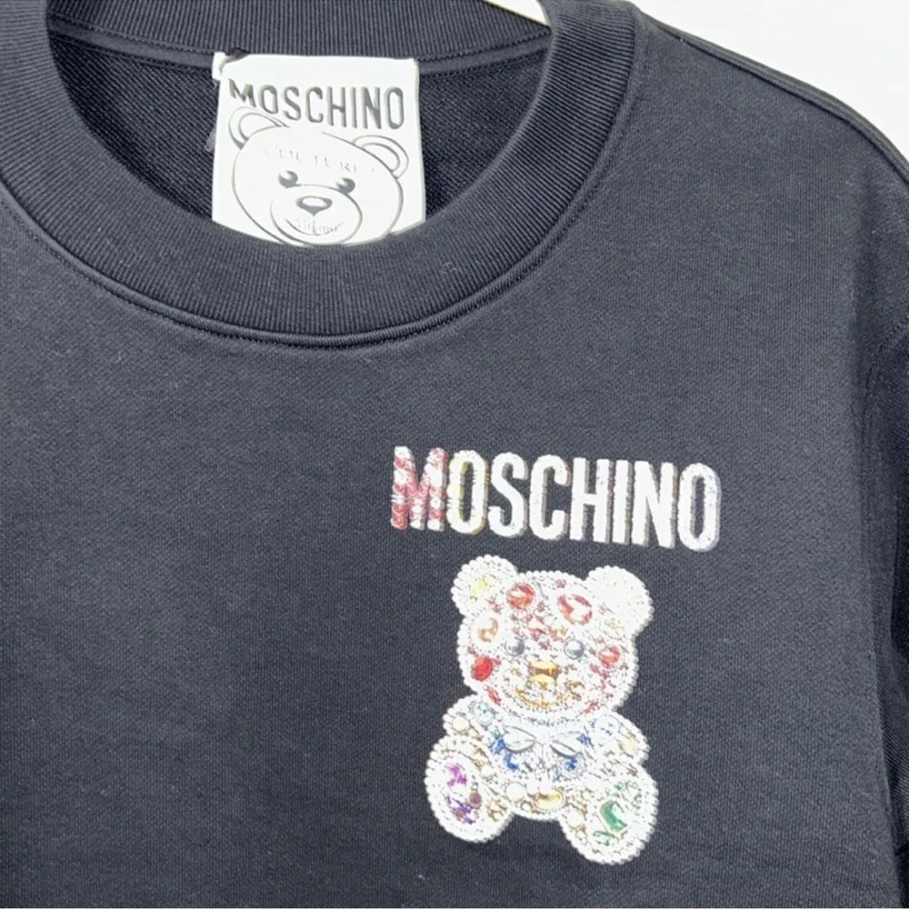 Moschino Couture Black Sweatshirt With Logo
Print(Size Small/42) - Image 6