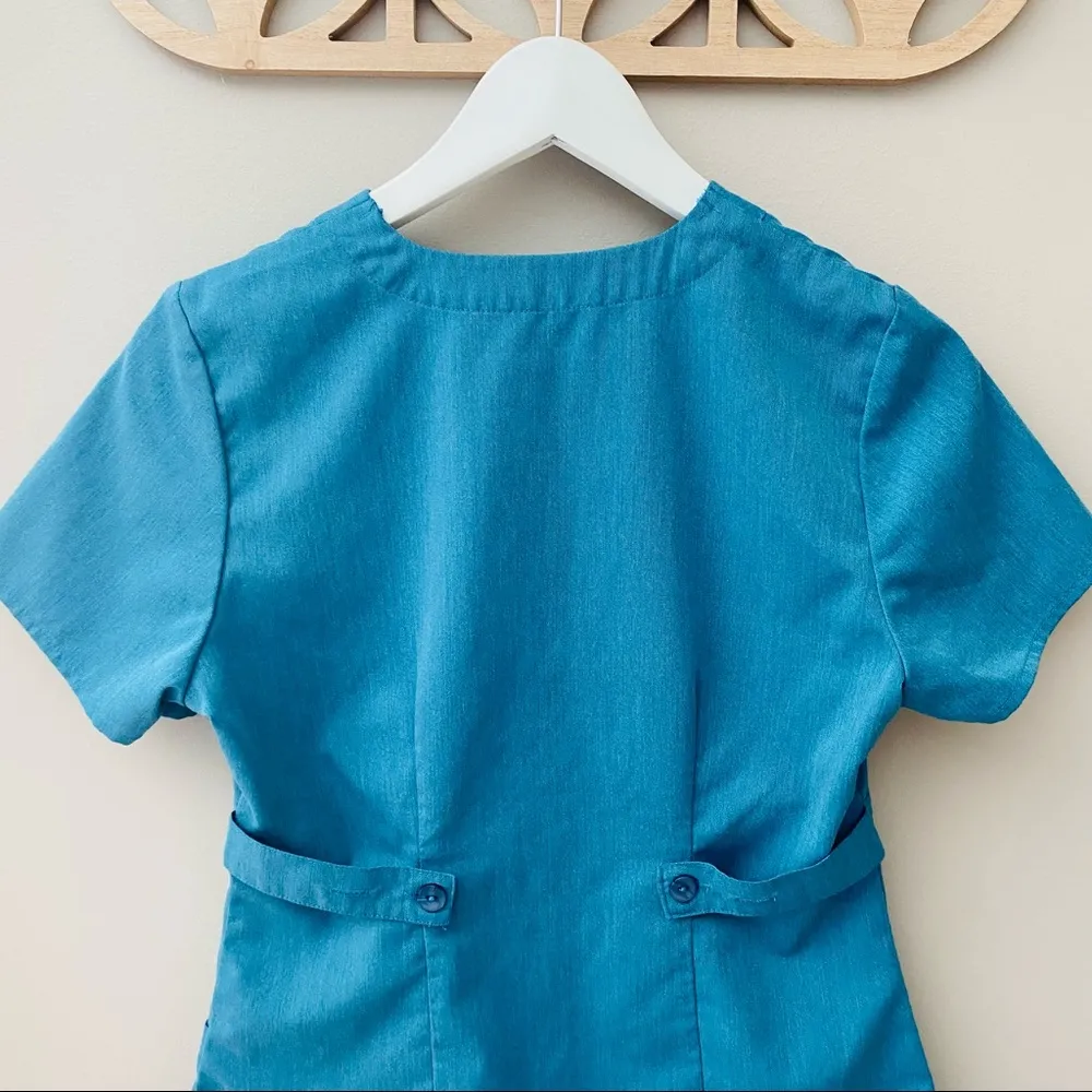 Grey's Anatomy Scrub Top Blue/Green Sz XS - Image 7