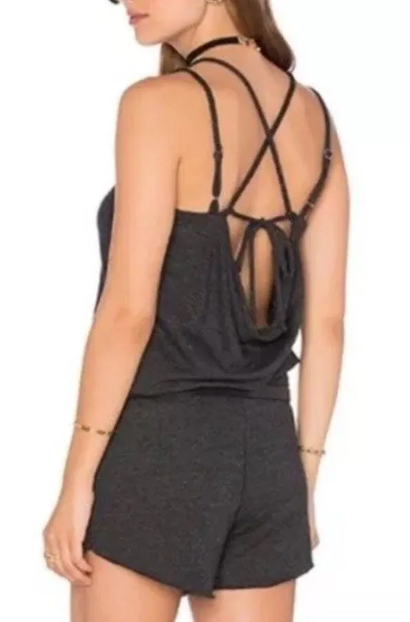 draped back romper - Image 2
