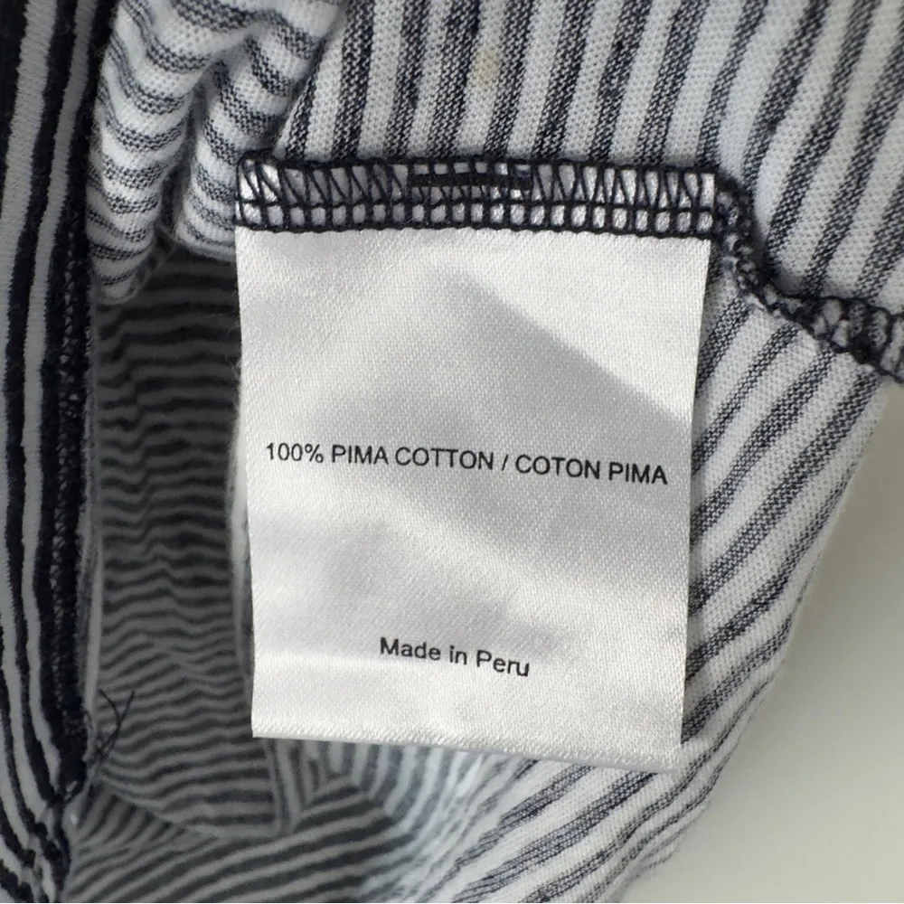 Tory Burch 100% Pima Cotton Black & White Striped Women’s Tank Top casual stripe - Image 8