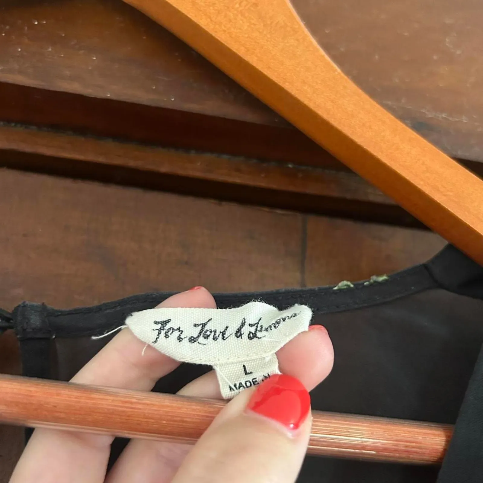 For‎ Love And Lemons Cherry Mini Dress Cottagecore Retro Velvet Sheer Cutouts L - Image 4