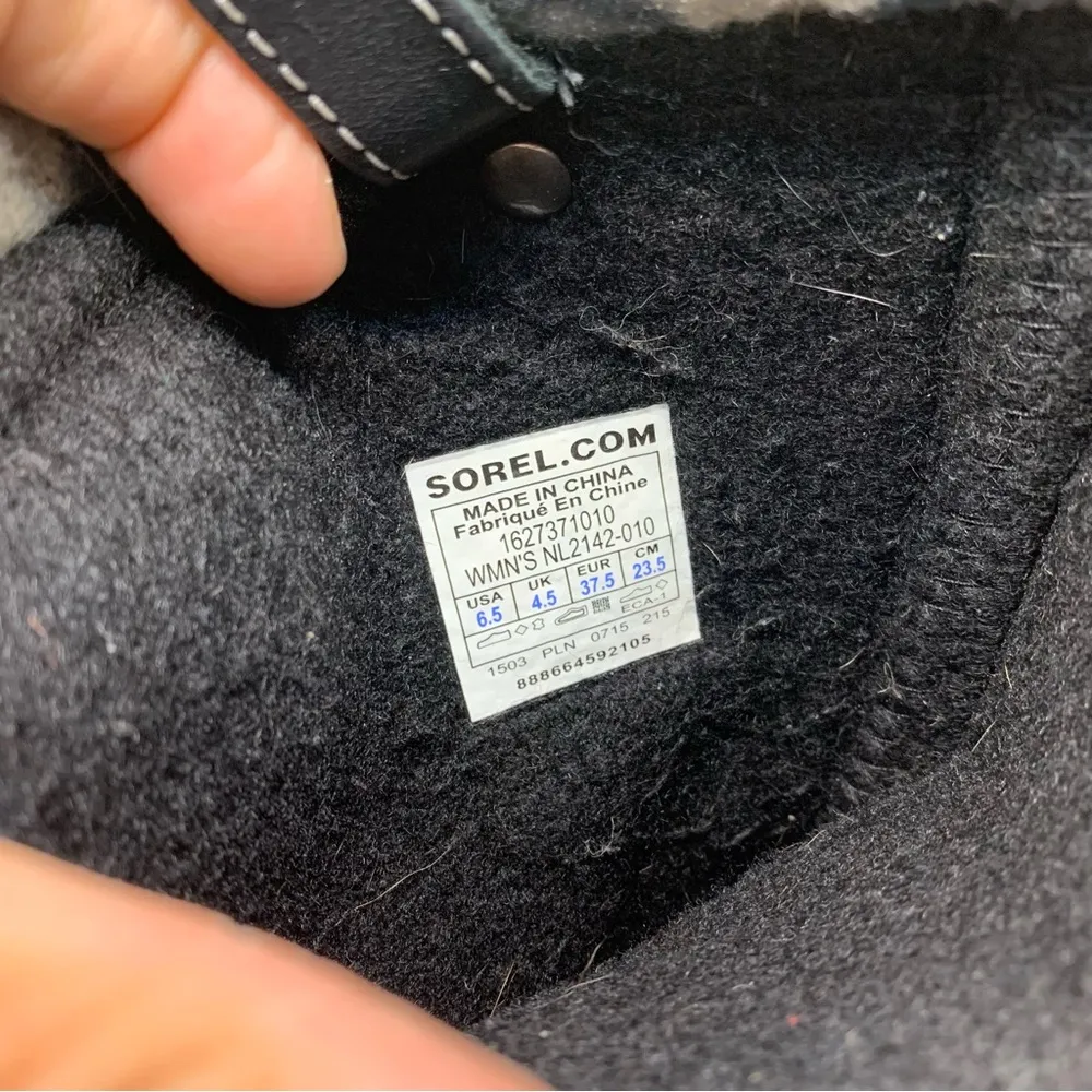 Sorel Joan of Arctic Knit II Black Suede Boot Women's Size 6.5 NL2142-010 - Image 7