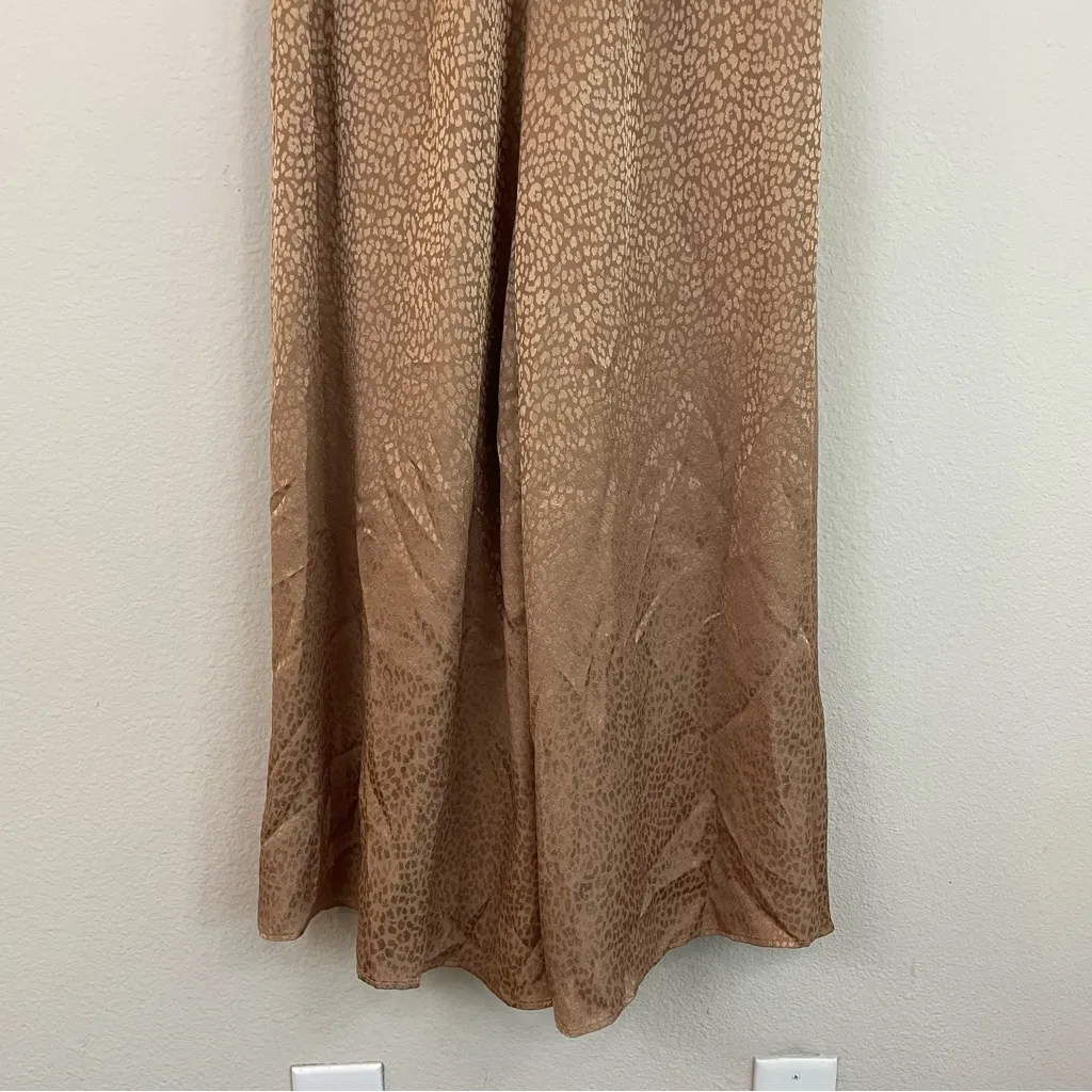 Show Me Your Mumu Satin Cheetah Print Wide Leg Pull On Palazzo Pants Size‎ XS - Image 7