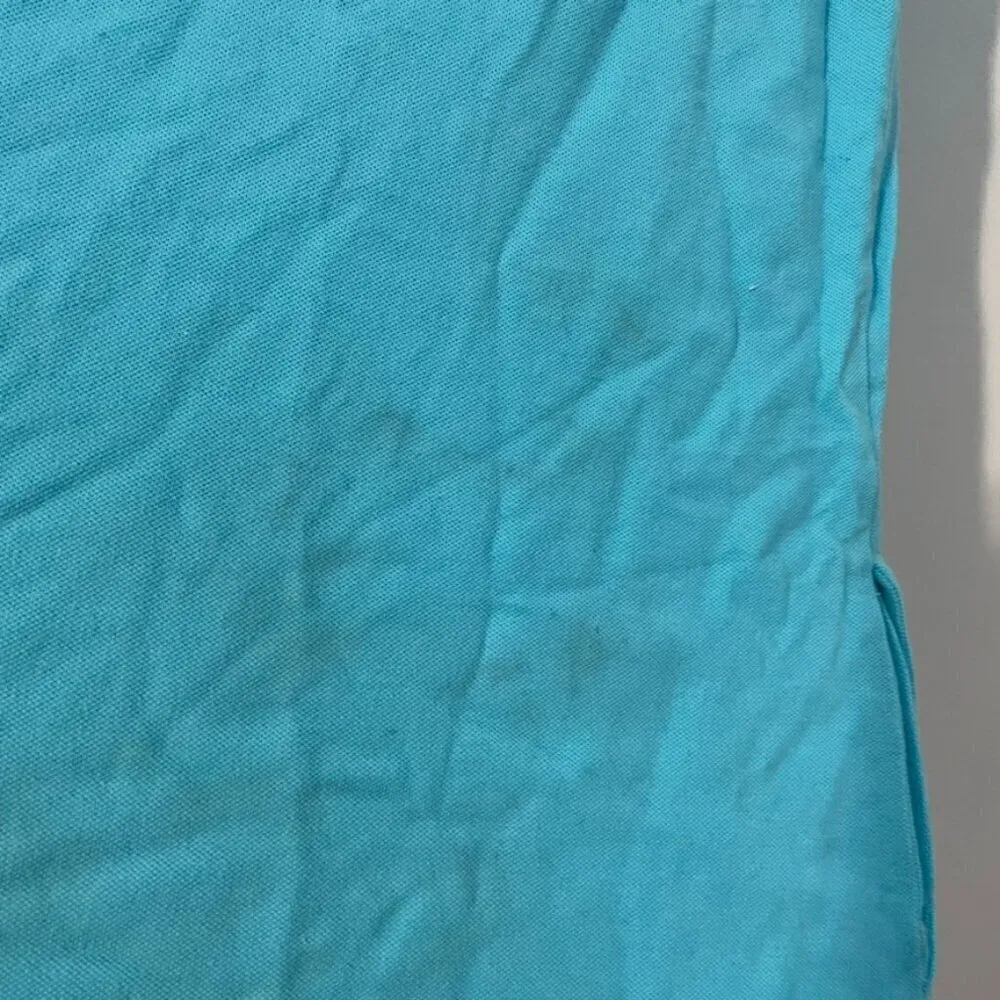 LILLY PULITZER Turquoise Blue Collared Short Sleeve Cotton Polo Shirt Dress M - Image 12