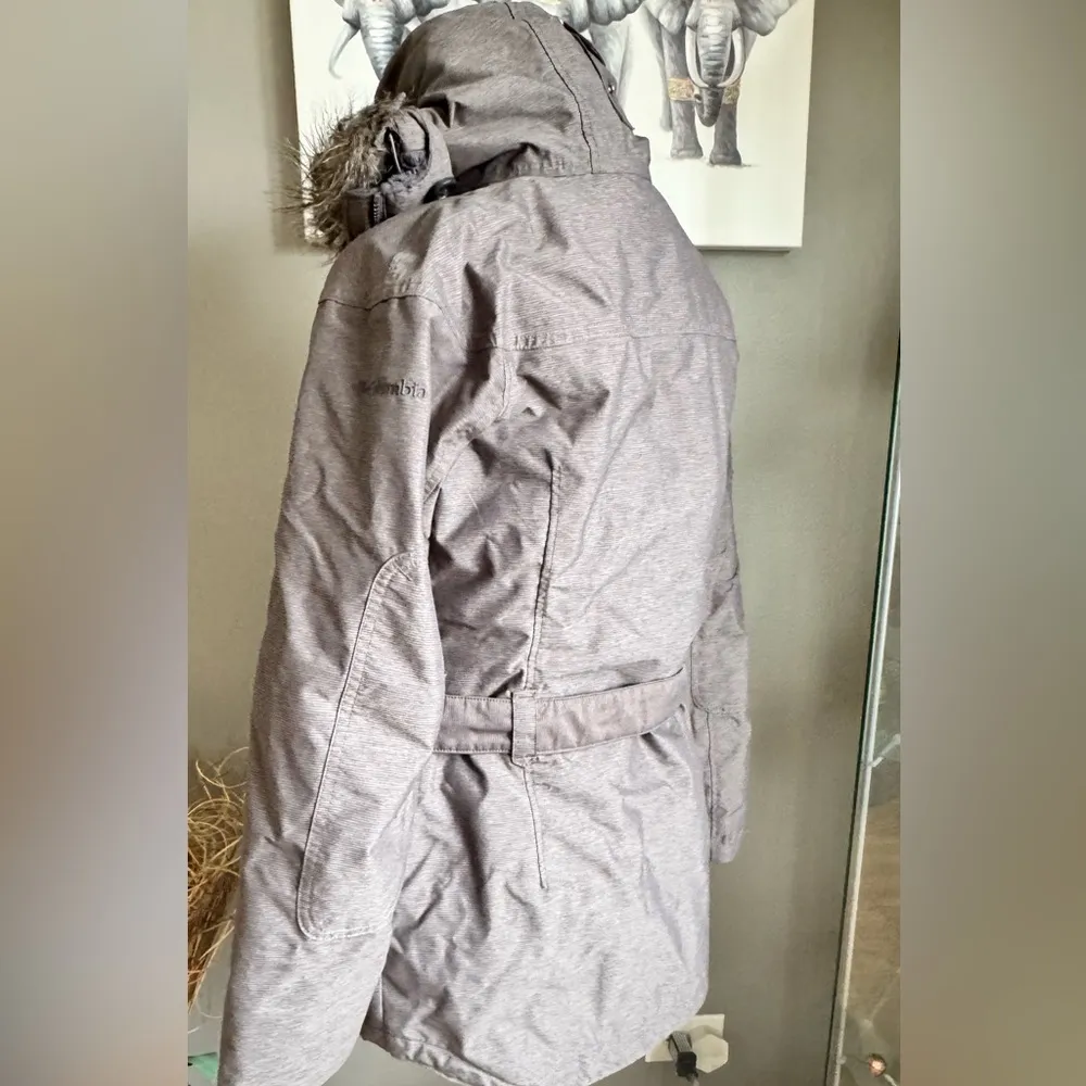 Columbia Carson Pass II Omni Heat Parka Winter Coat Women's Size: S Grey Belt - Image 3