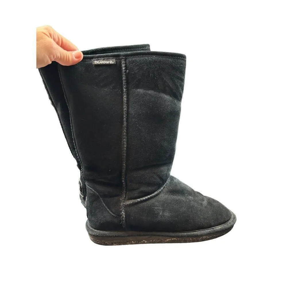 Bearpaw Women's Size 6 Black Suede Mid-Calf Boots - Image 3