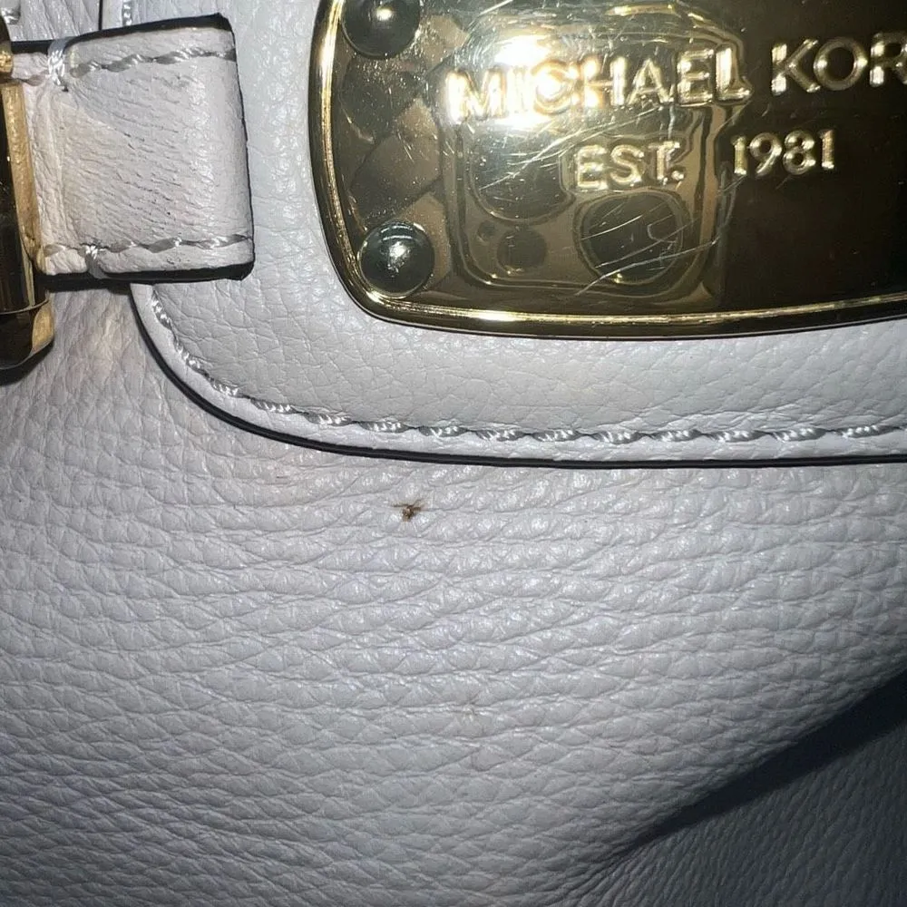 Michael Kors Hamilton Tote, Ivory Pebbled Leather - Image 5