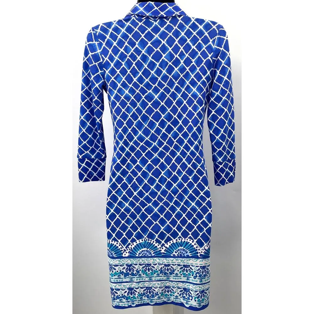 Lilly Pulitzer Blue Grotto Tide Up Ansley Polo Dress Women's Size XXS - Image 5