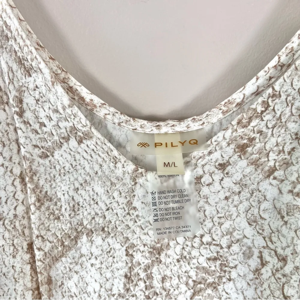 Cobra Snake Print Ruffle Maxi Dress M/L - Image 6