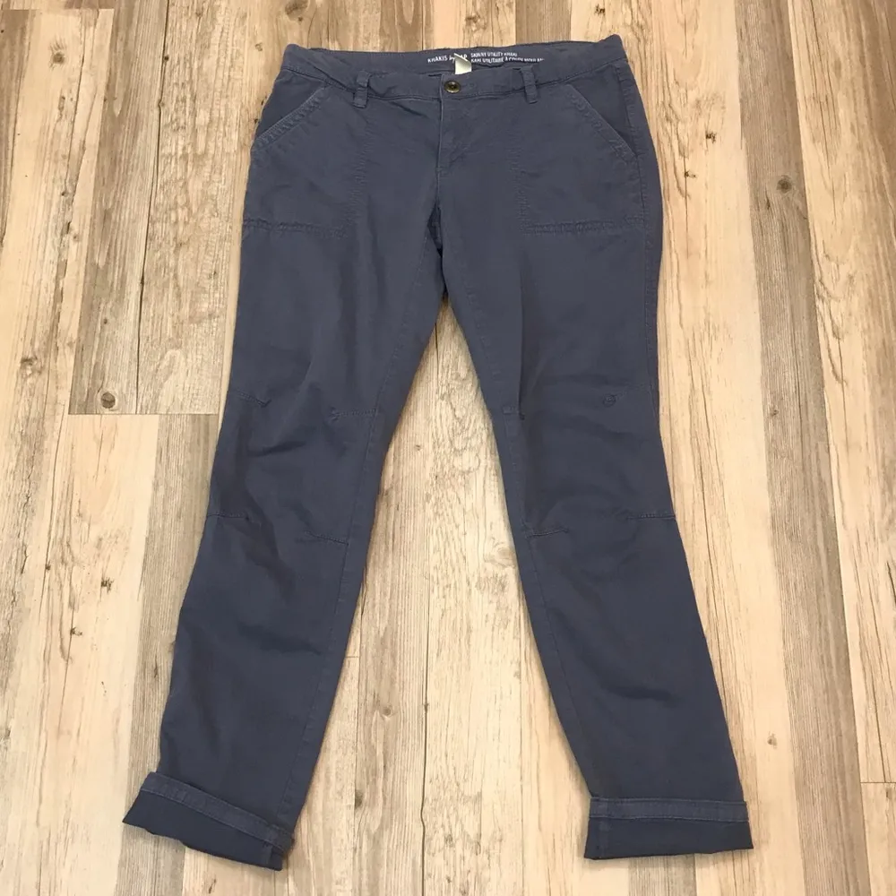 Gap Skinny Utility Khakis in Slate Blue sz 2 - Image 3