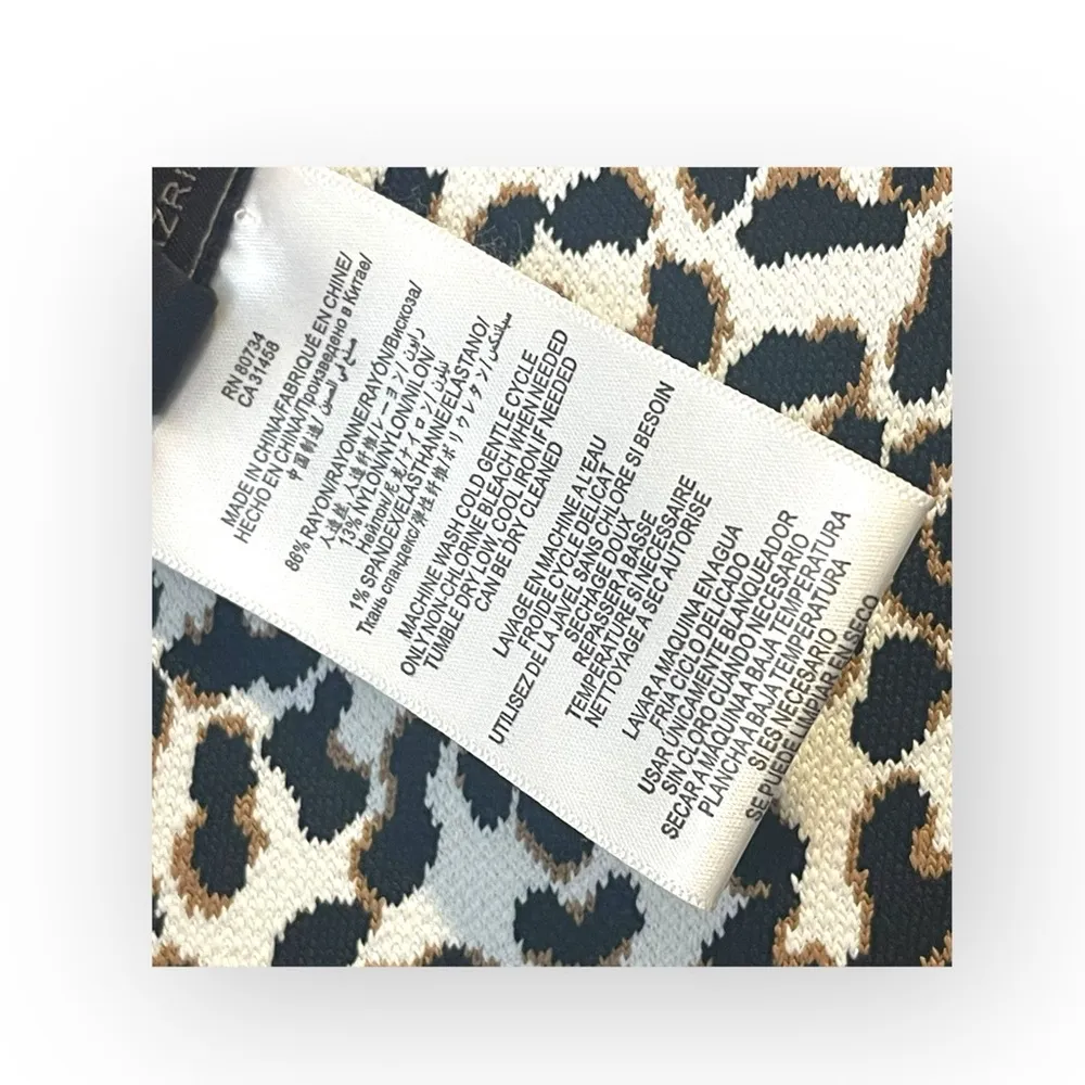 new BCBGMAXAZRIA 𒀭Fancy Leopard Knit Cocktail Mini Dress 𒀭Leopard Print 𒀭S - Image 5