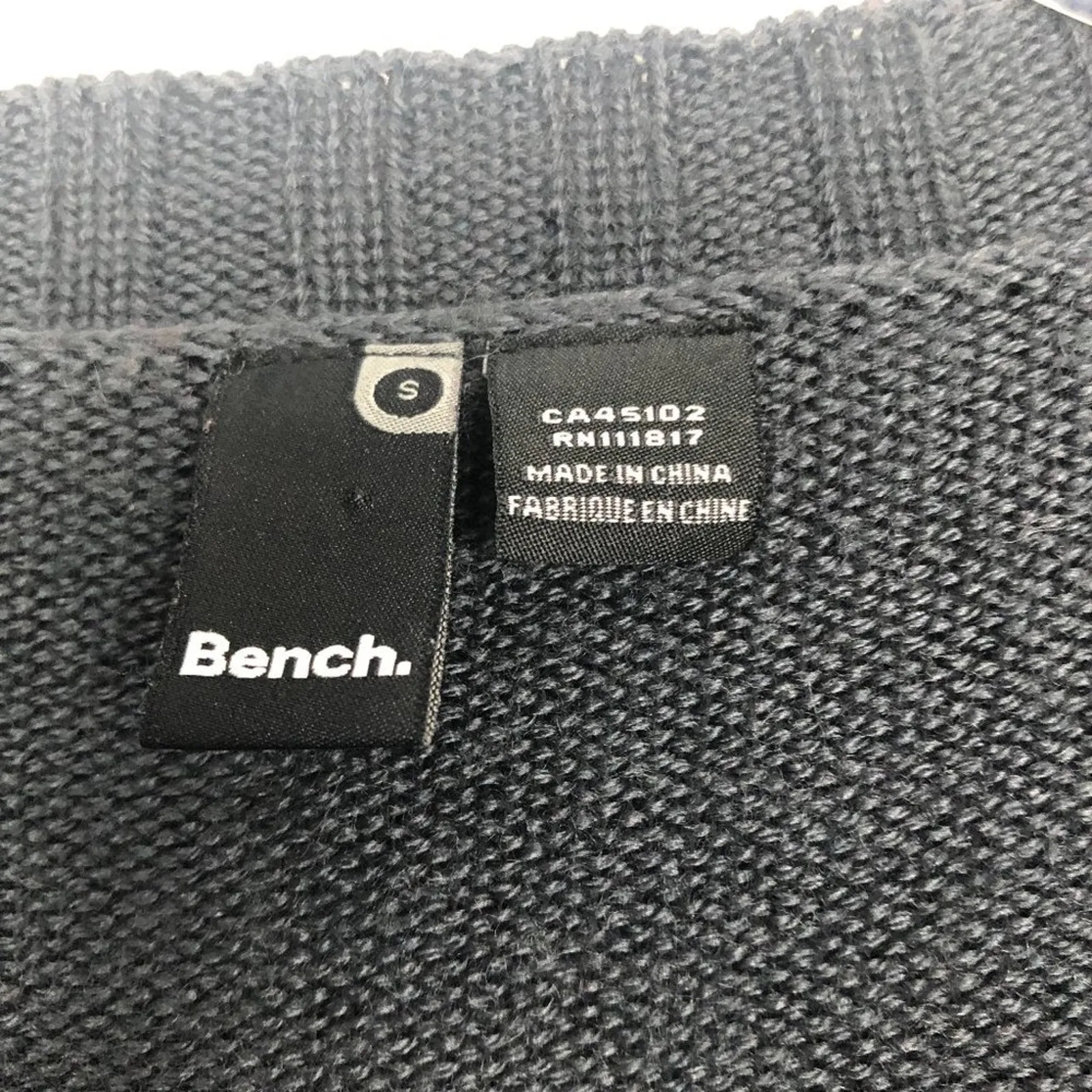 Bench Wool Blend Mock Layer Workwear Office Career Womens Cardigan Sweater Small - Image 2