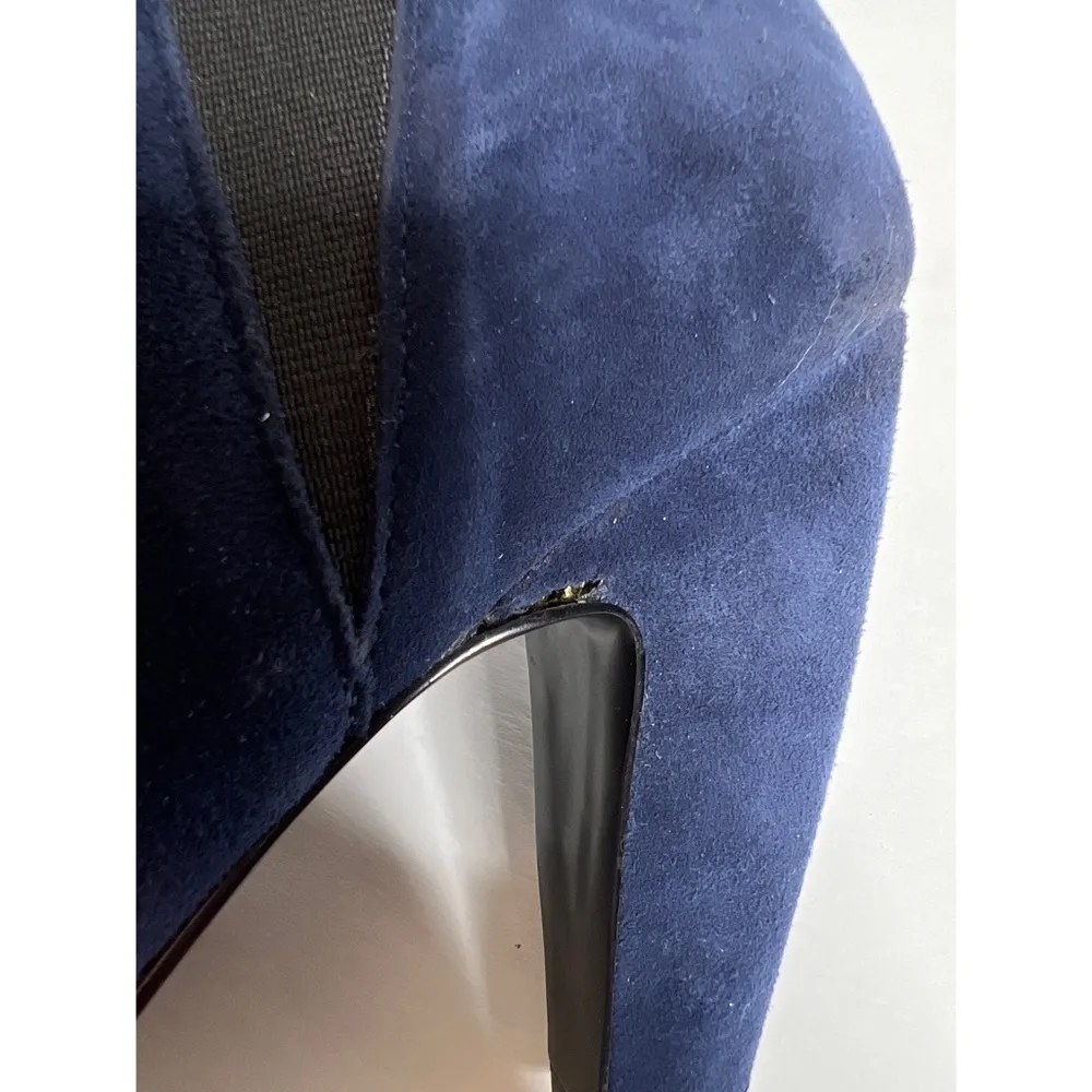 Steve Madden Pasionn Midnight Blue Suede Shoes  Ankle Booties Sz … - Image 11