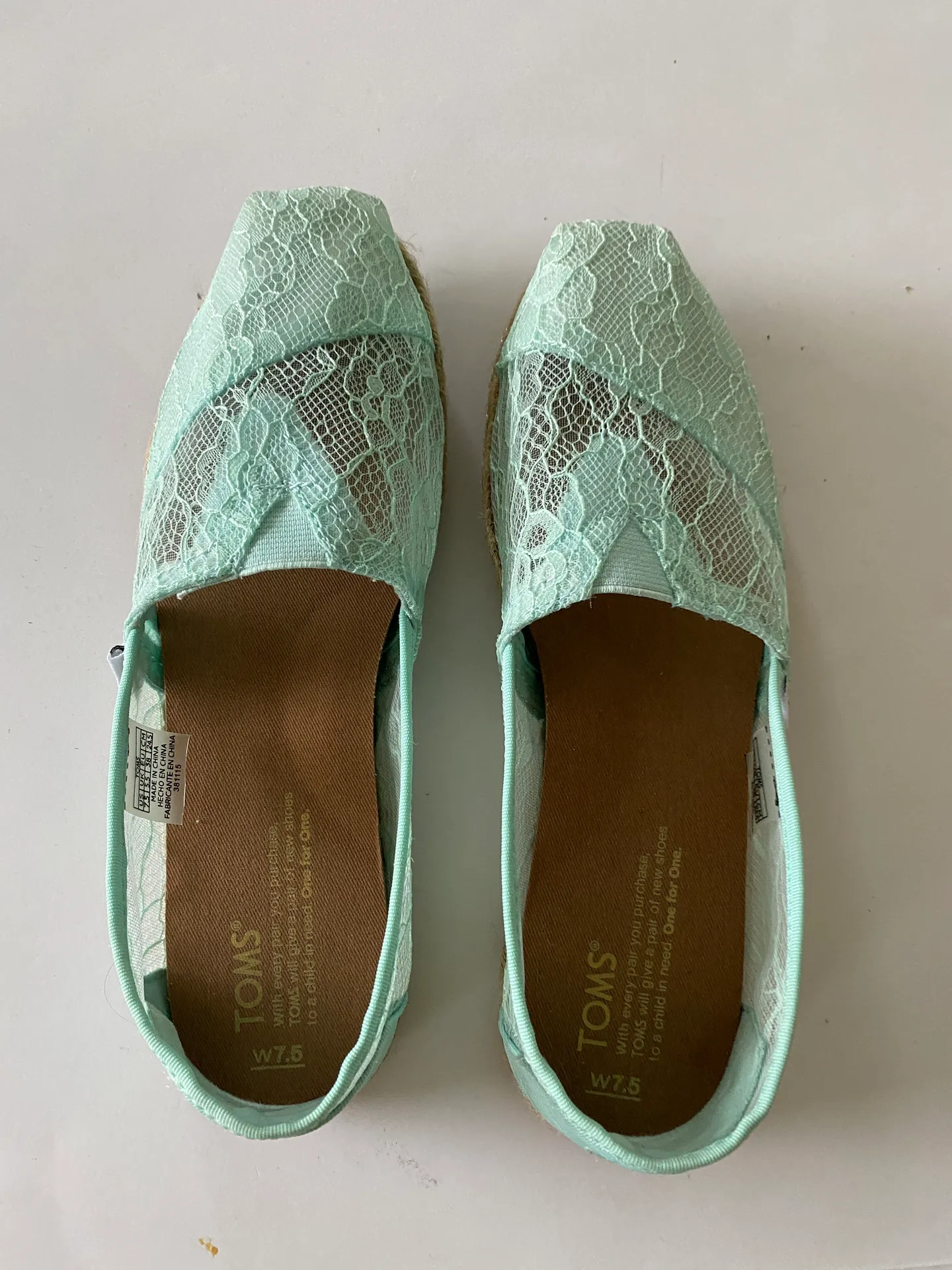 Lace Tiffany Blue Loafers 7.5 - Image 5