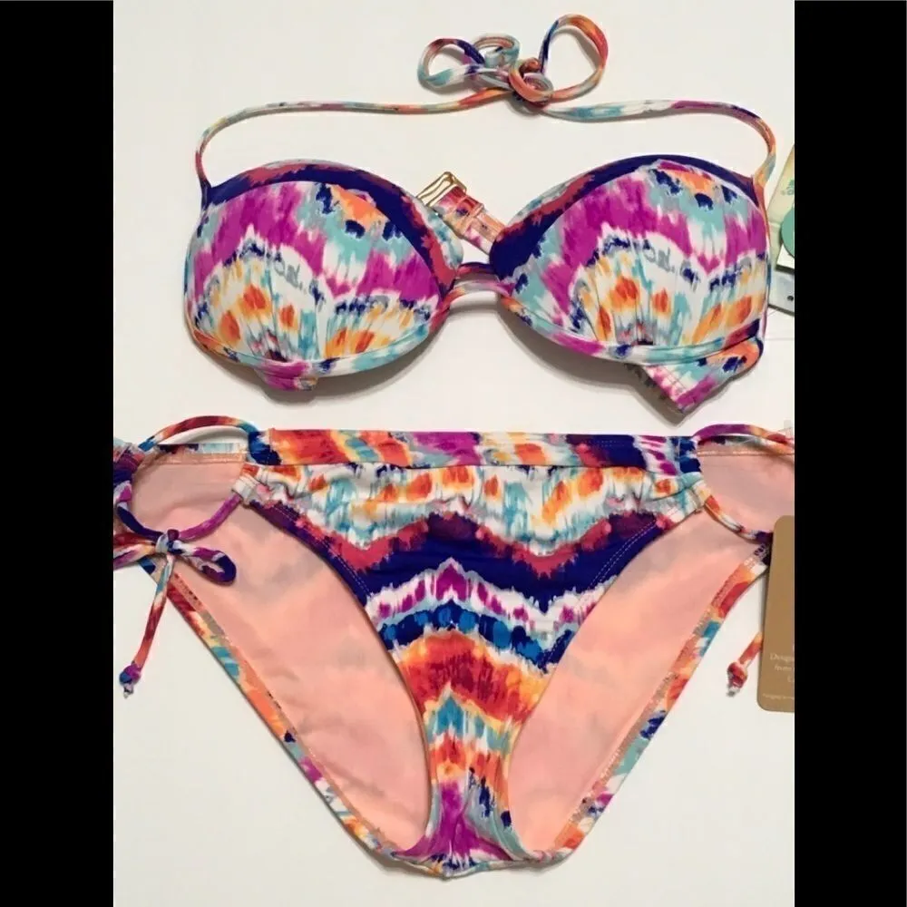 HOBIE Chevron print push-up bikini set. NWT - Image 9