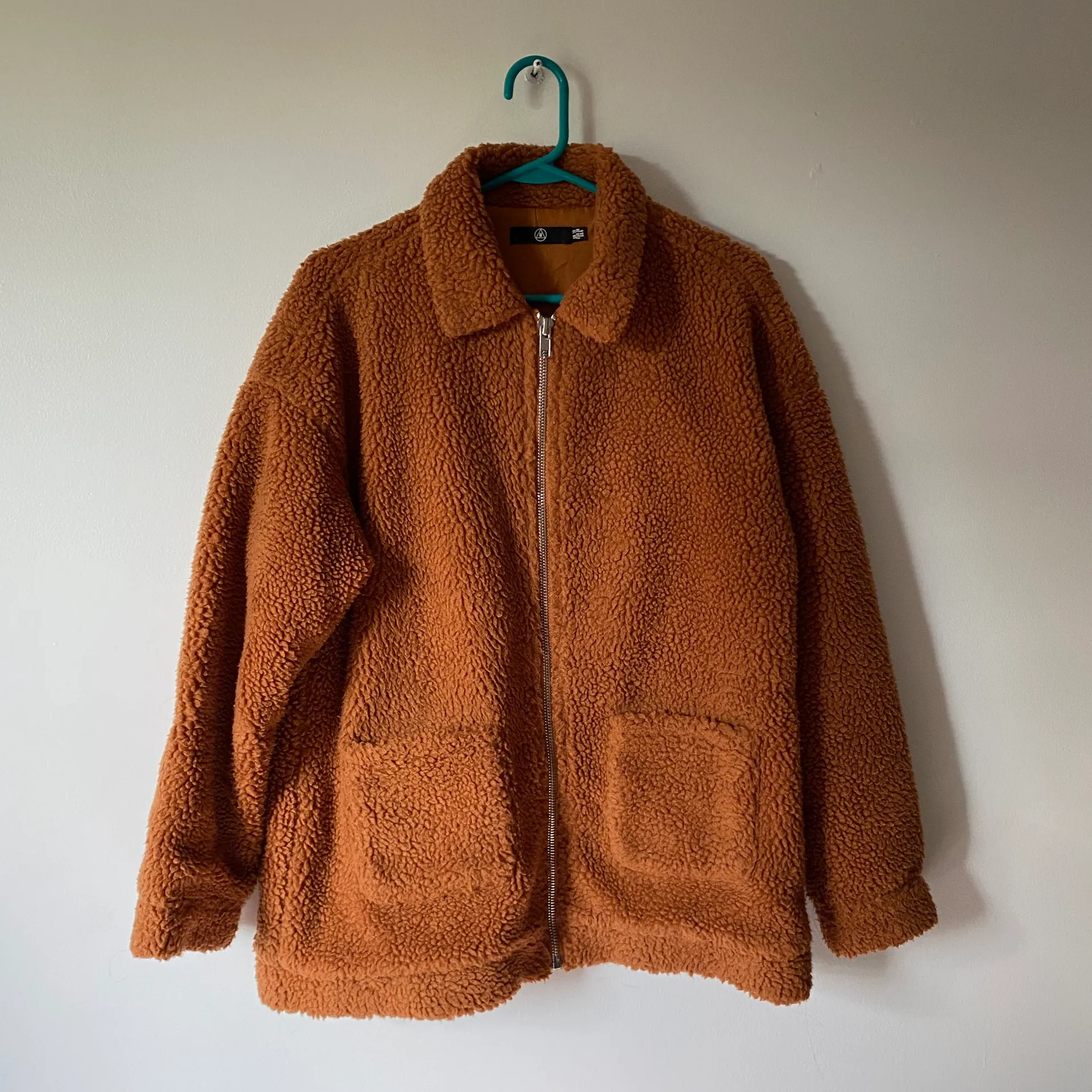 Missguided brown teddy coat jacket - Image 1