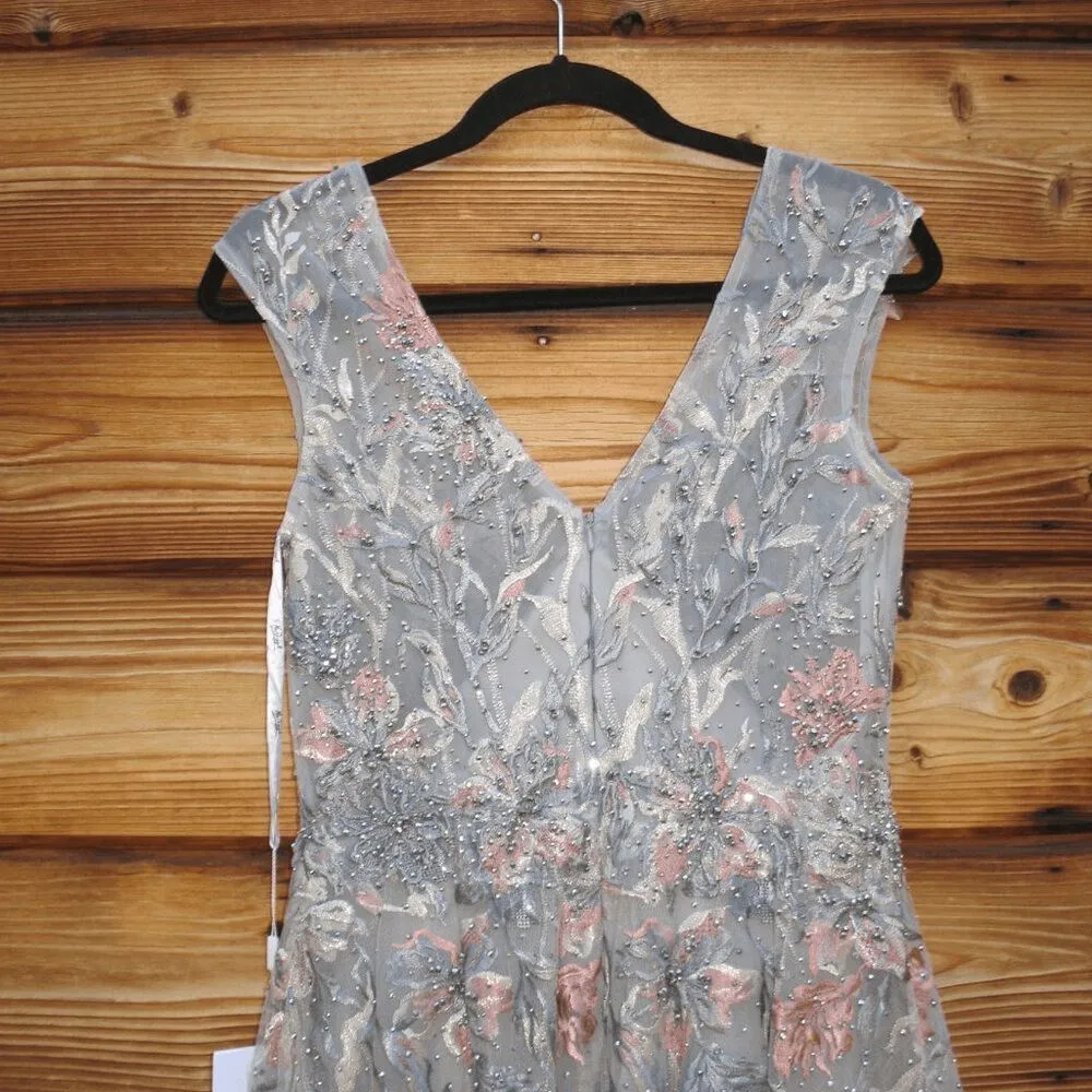 Mac Duggal 20263 Emery Embroidered Gown Dress Gray 6 - Image 12