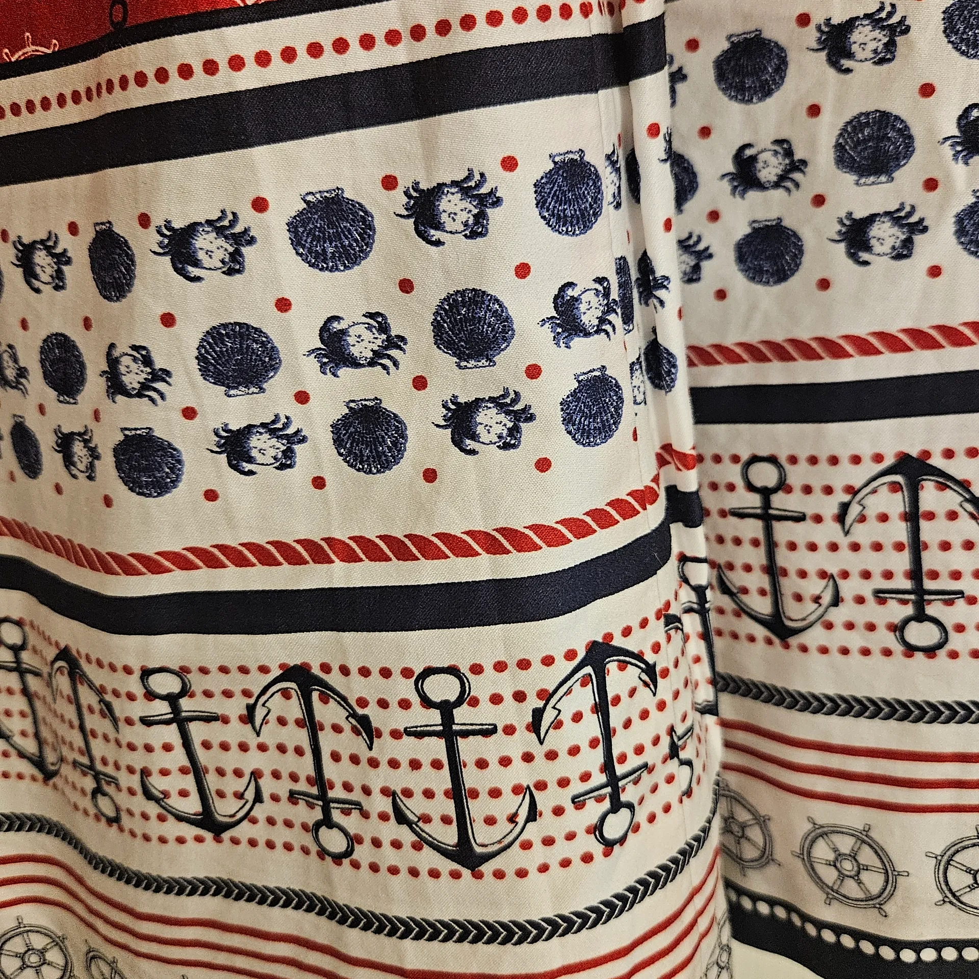 Charter Club Skirt Nautical Sailor Print Pleated Fully Lined 100% Cotton Sz 10 - Image 5