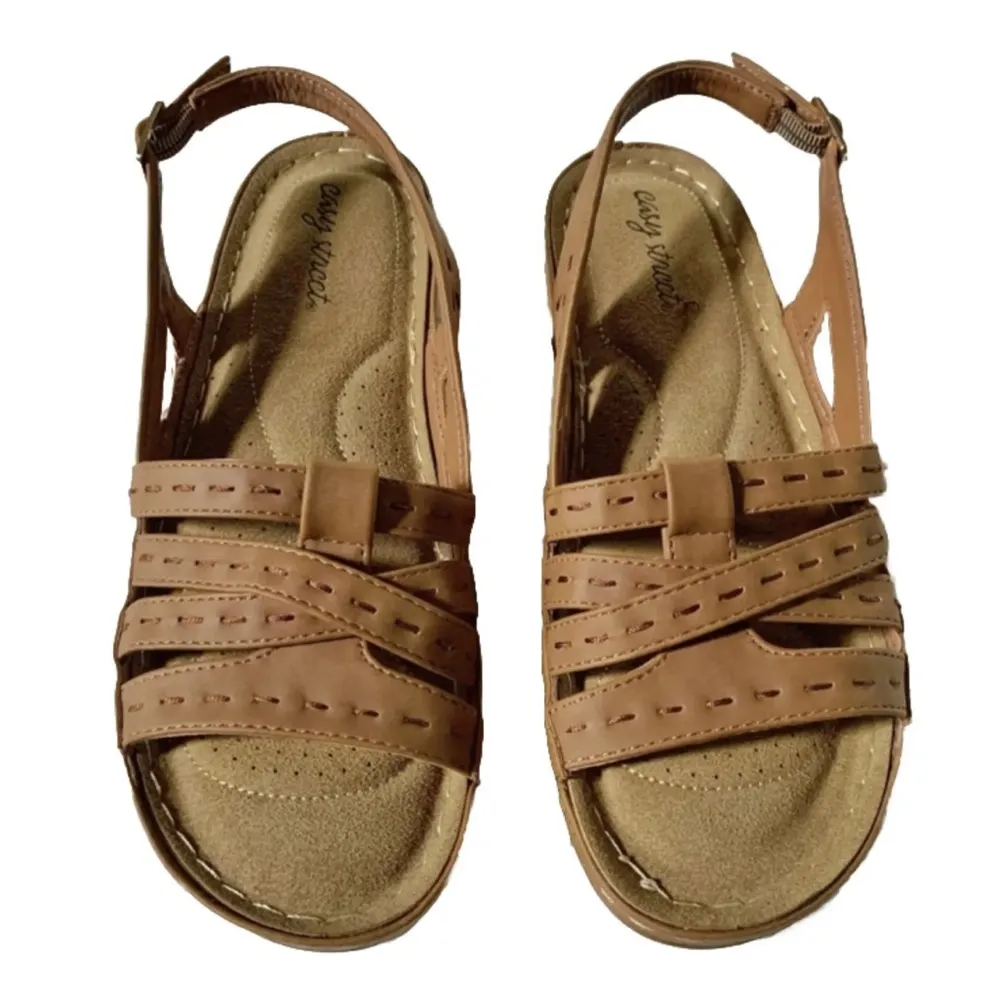 Kehlani Women's Tan Slingback Sandals 9.5 - Image 12