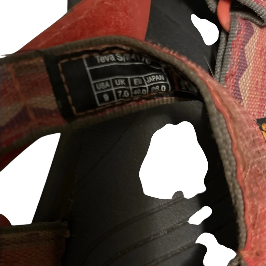 Teva Red and Black Outdoor Sandals - Image 2