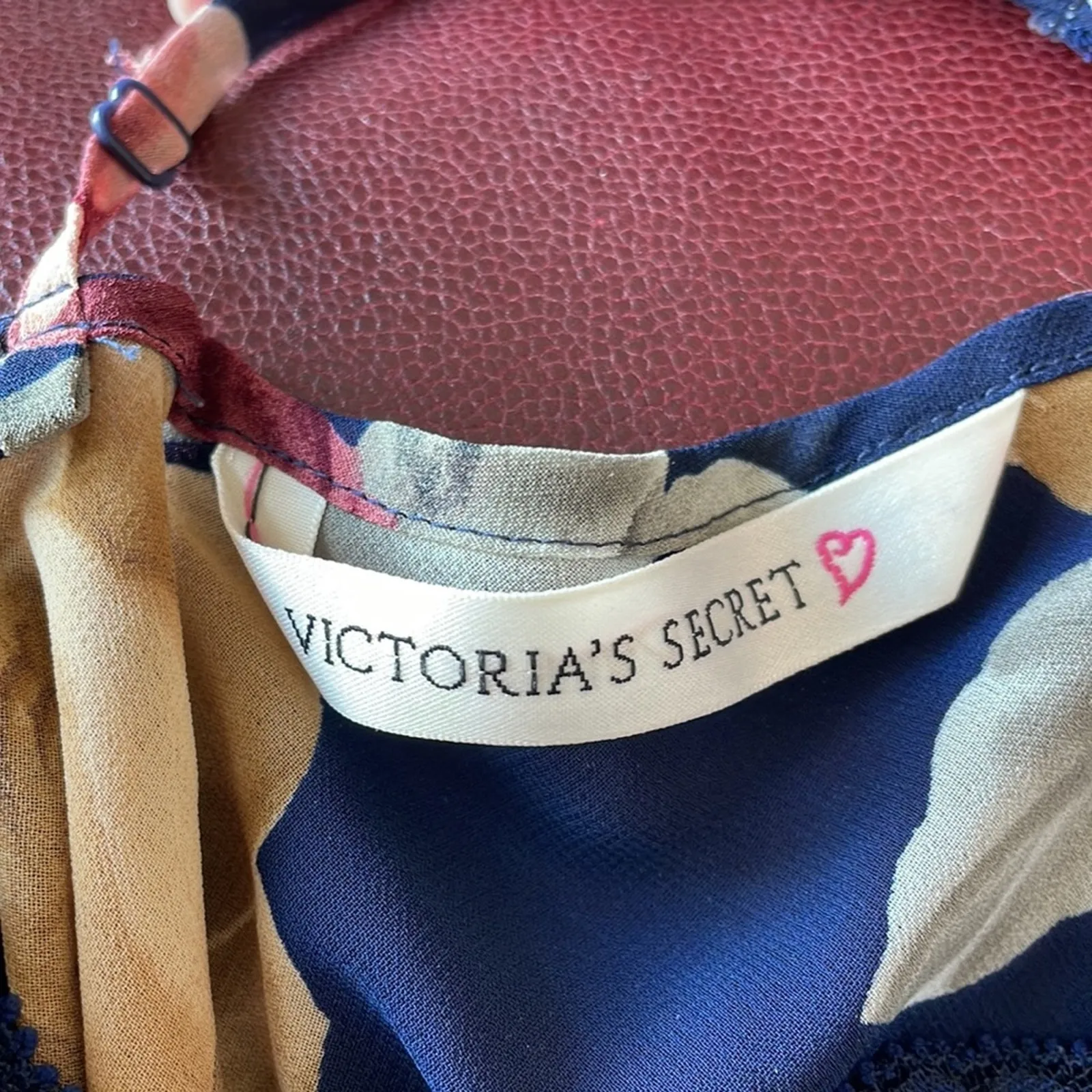 Victoria's Secret Sheer Blue Floral w/ Lacy Bust Chemise Babydoll Nightie size M - Image 9