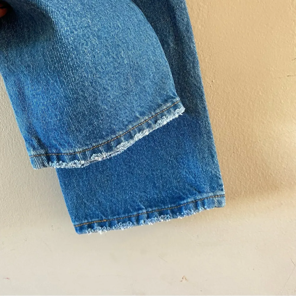 Levi’s 501 Original High Rise Straight Leg Distressed Jeans - Image 6