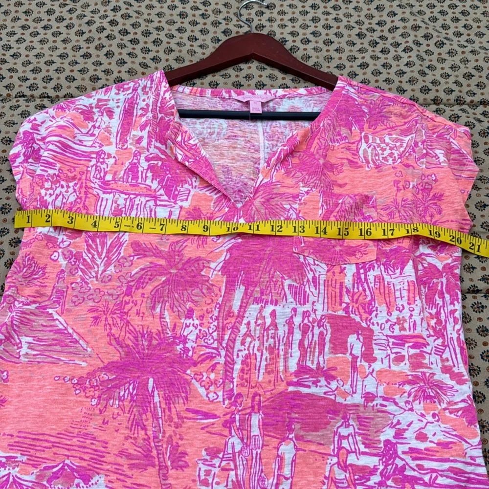 Lilly Pulitzer cap sleeve top sz M - Image 5