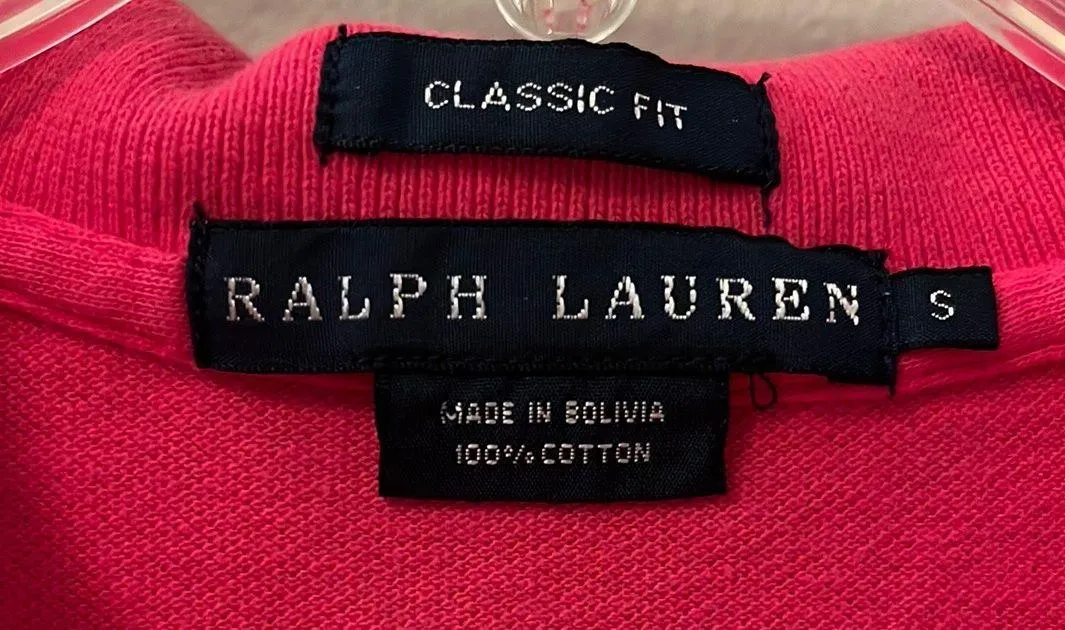 pink polo shirt small - Image 3