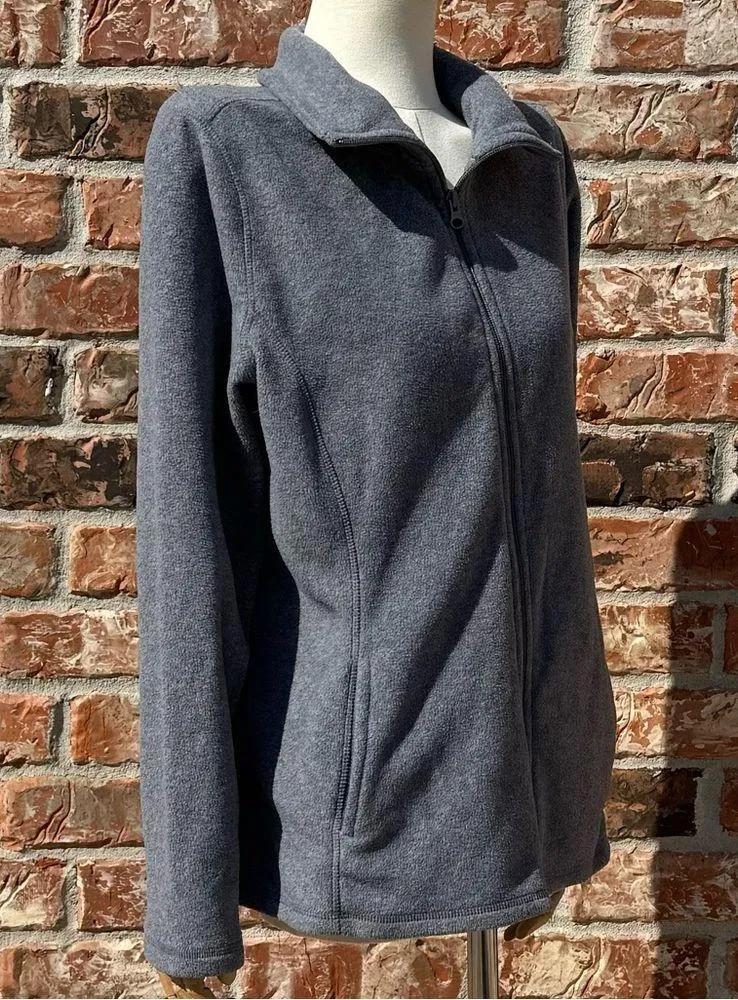 Old Navy soft grey zip up warm fleece jacket / M / Excellent condition - Image 2