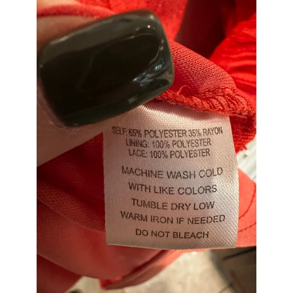 Women's Indigo Rose Red Long Sleeve Dress Plus Size 2X - Image 7