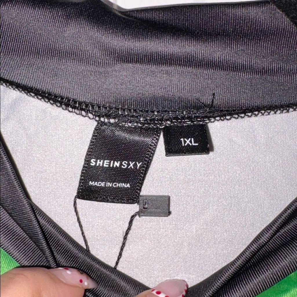 Shein Sexy Plus Heat Map Print Mesh Bodysuit Size 1X - Image 5