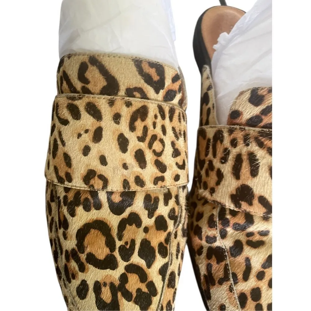 Halogen Violet Leopard Calf Hair Mules Size 8.5M - Image 6