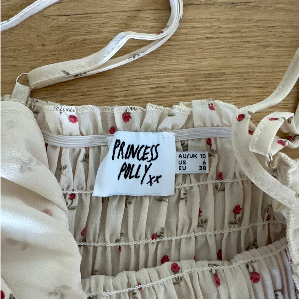 Princess Polly - Roza Floral Mini Dress in Cream & Red - Image 3