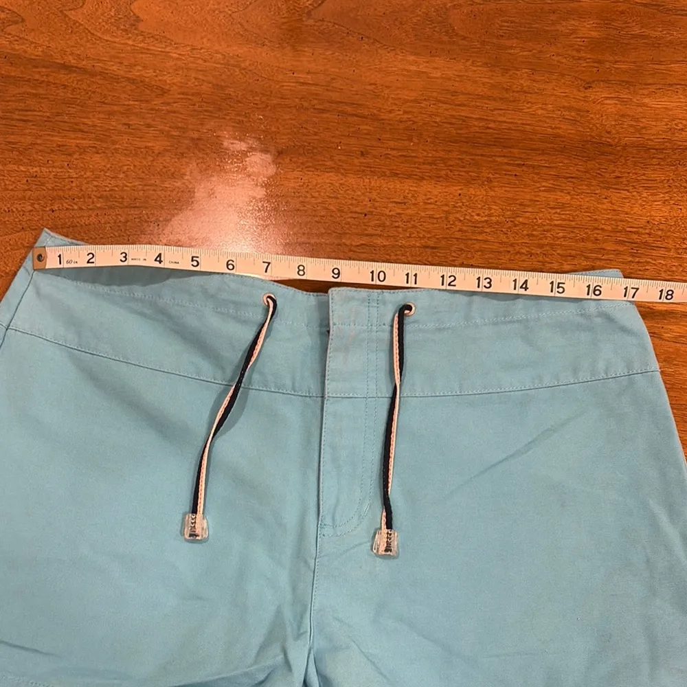 Y2K Tommy Hilfiger Turquoise Shorts with Drawstring Waist - Image 5