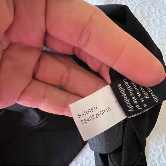 Diane Von Furstenburg DVF Barren Poplin Black‎ Pleated Mini Skirt 2 Nylon Blend - Image 9