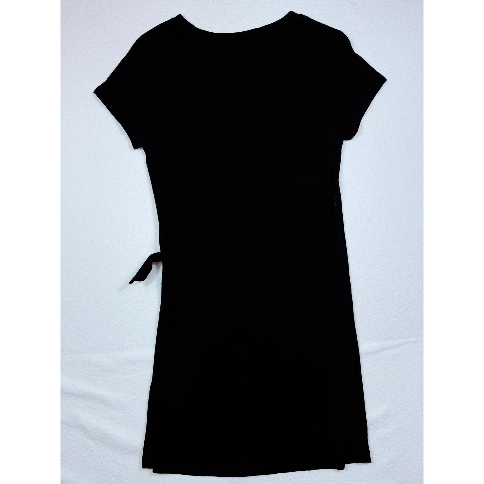 Sanctuary Wrapsody Black Tie Waist Short Sleeve T shirt Dress Womens SM NEW TAG - Image 6