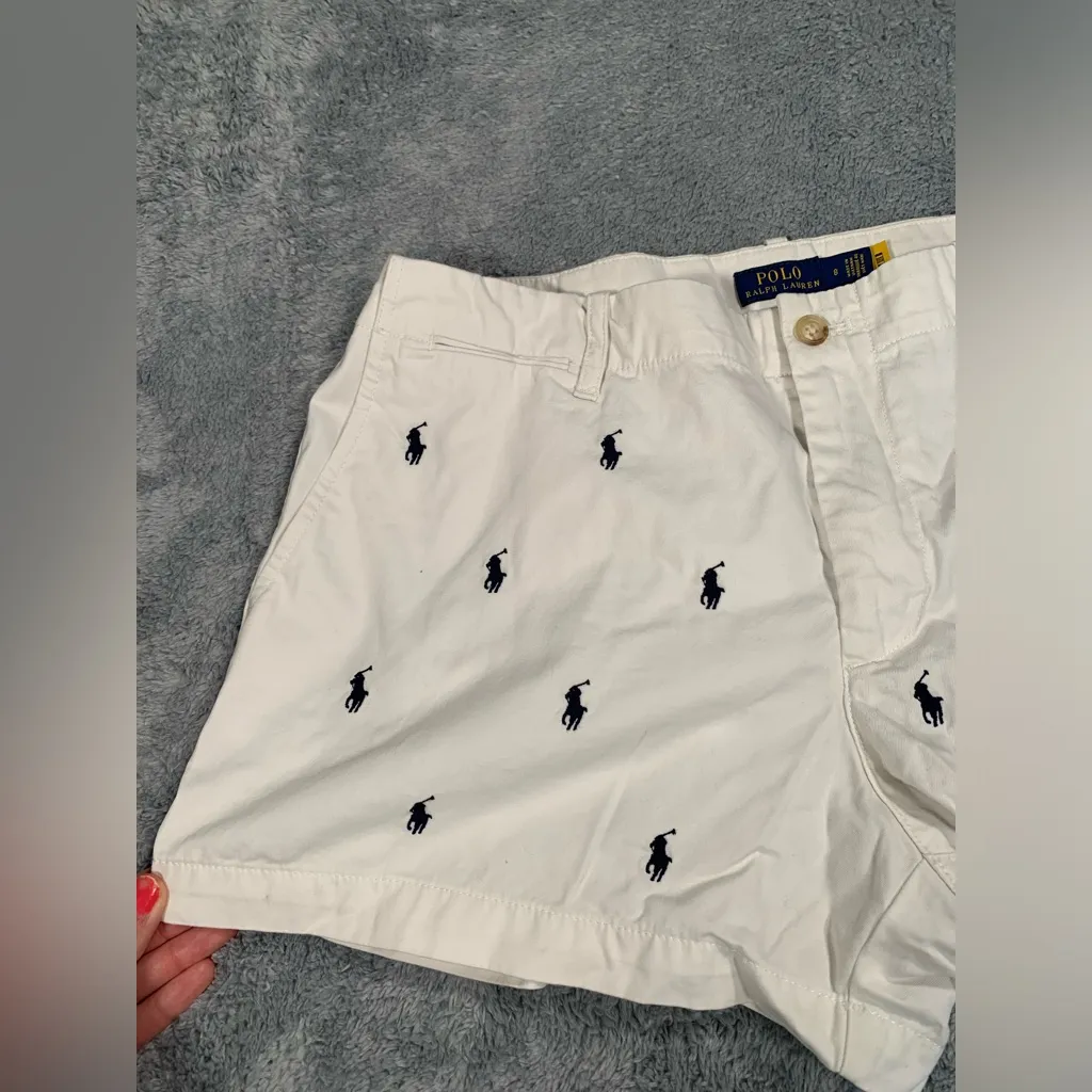 Polo Ralph Lauren shorts white 8 pony - Image 2