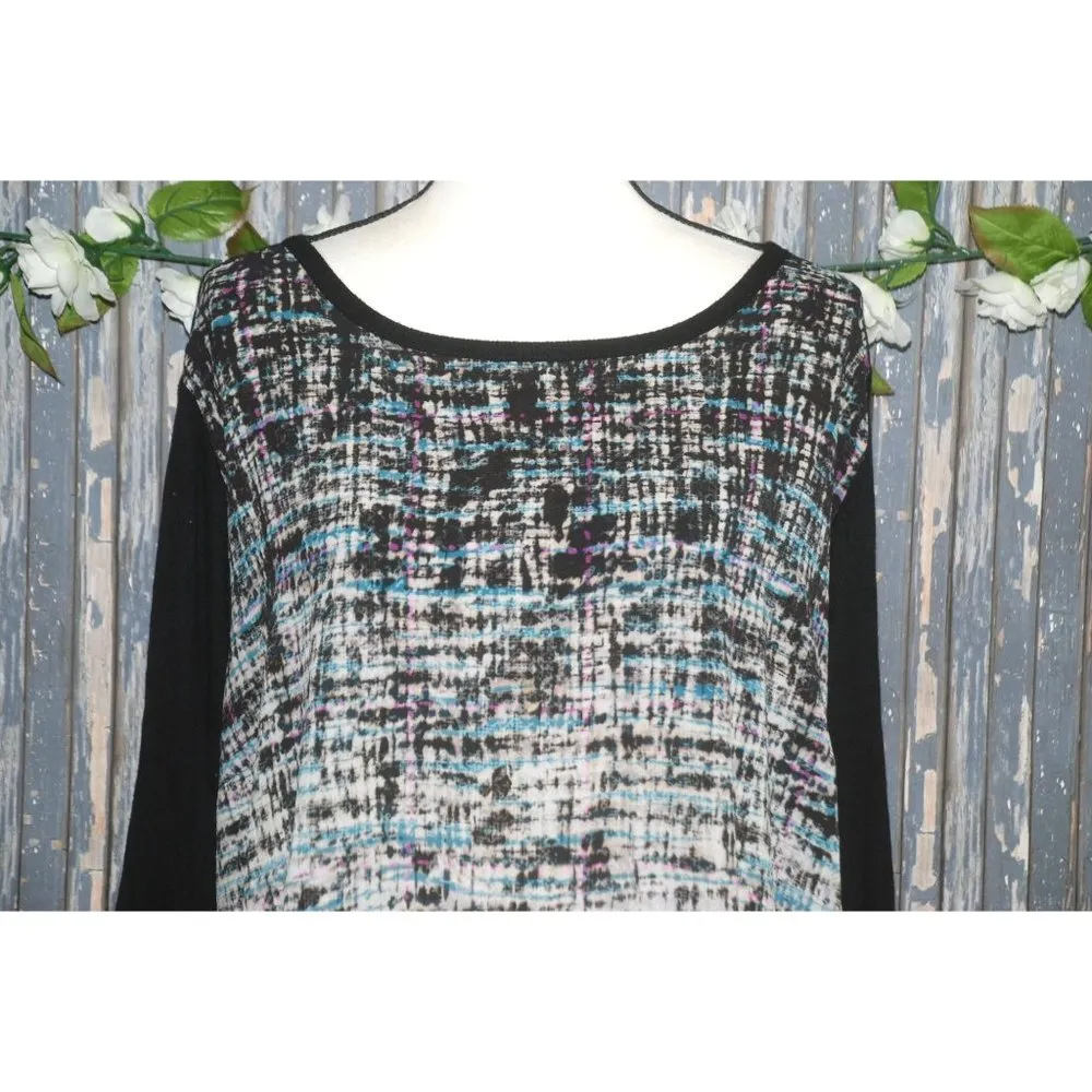 Karen Kane Women's Gray Blouse Top Plus Size 2X 3/4 Sleeve Handkerchief Hem - Image 2