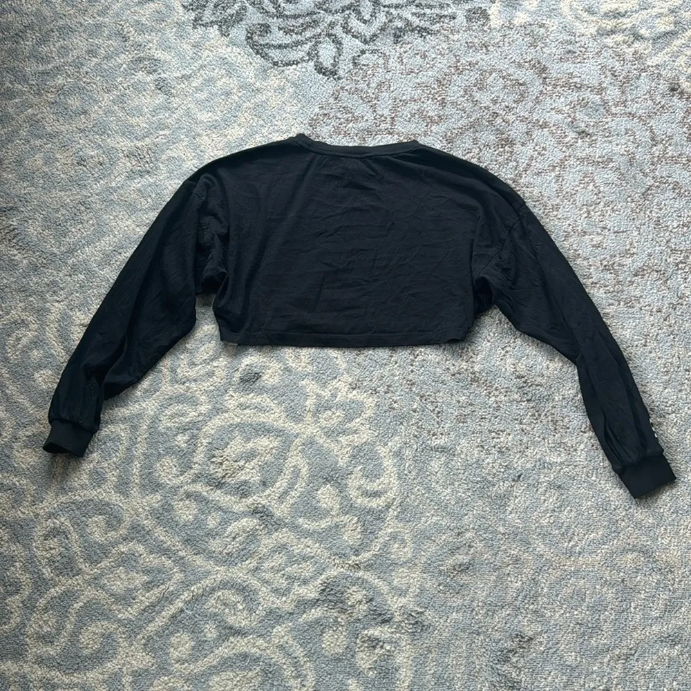 Elizabeth Sulcer X Miss Sixty Palmer Girls Long Sleeve Crop Top Black XS - Image 5