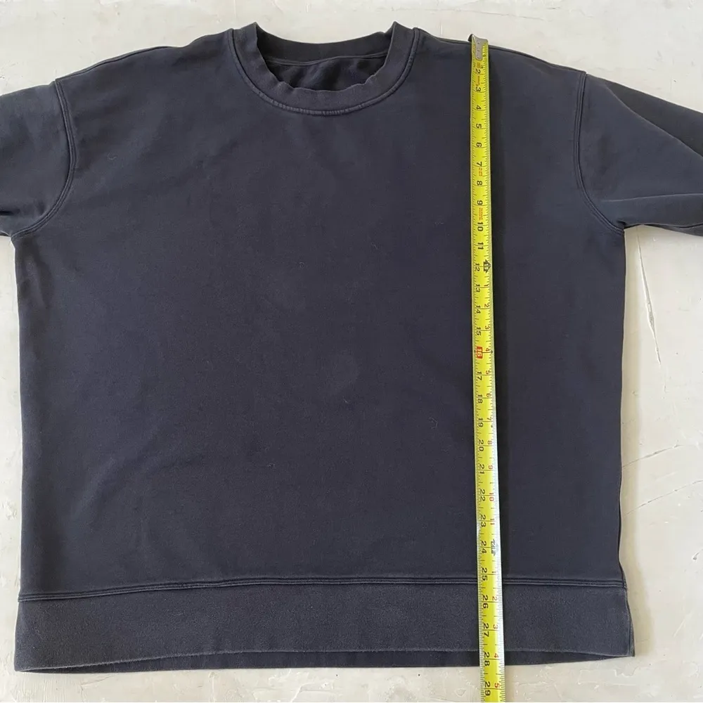 Lululemon Perfectly Oversized Cropped Crew *French Terry Black - Image 6