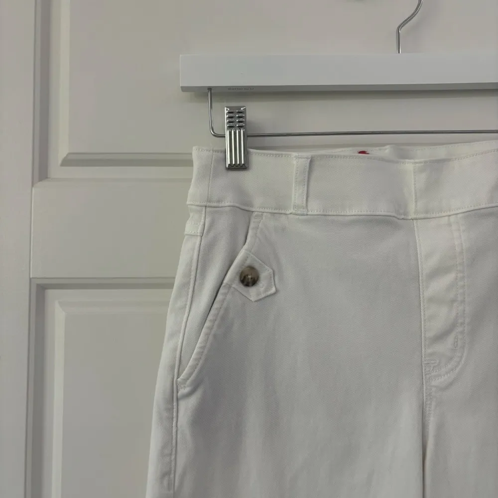 Spanx Stretch Twill Cropped Wide Leg Pant Bright White - Image 7