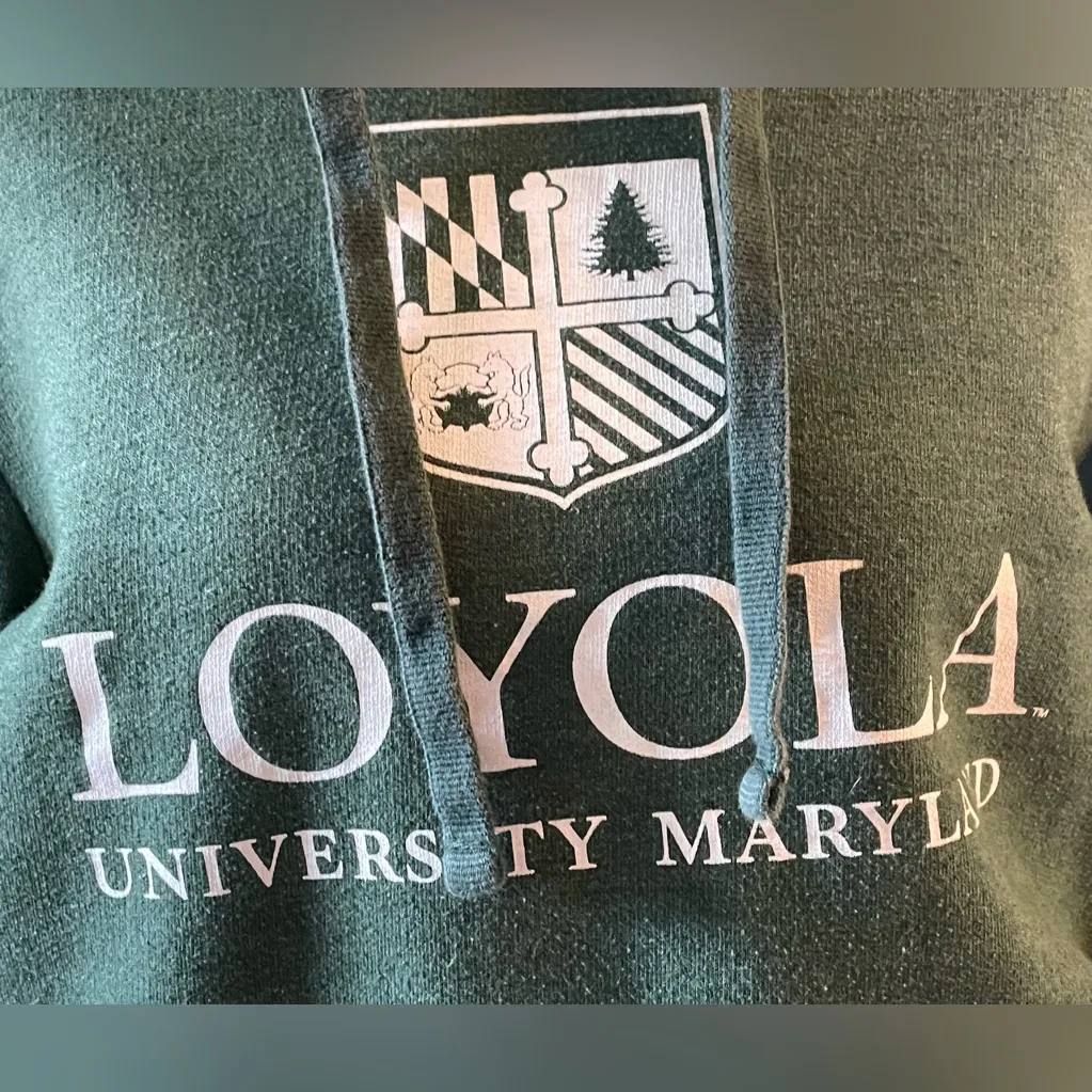 Loyola University Maryland Green Hoodie Size M - Image 3