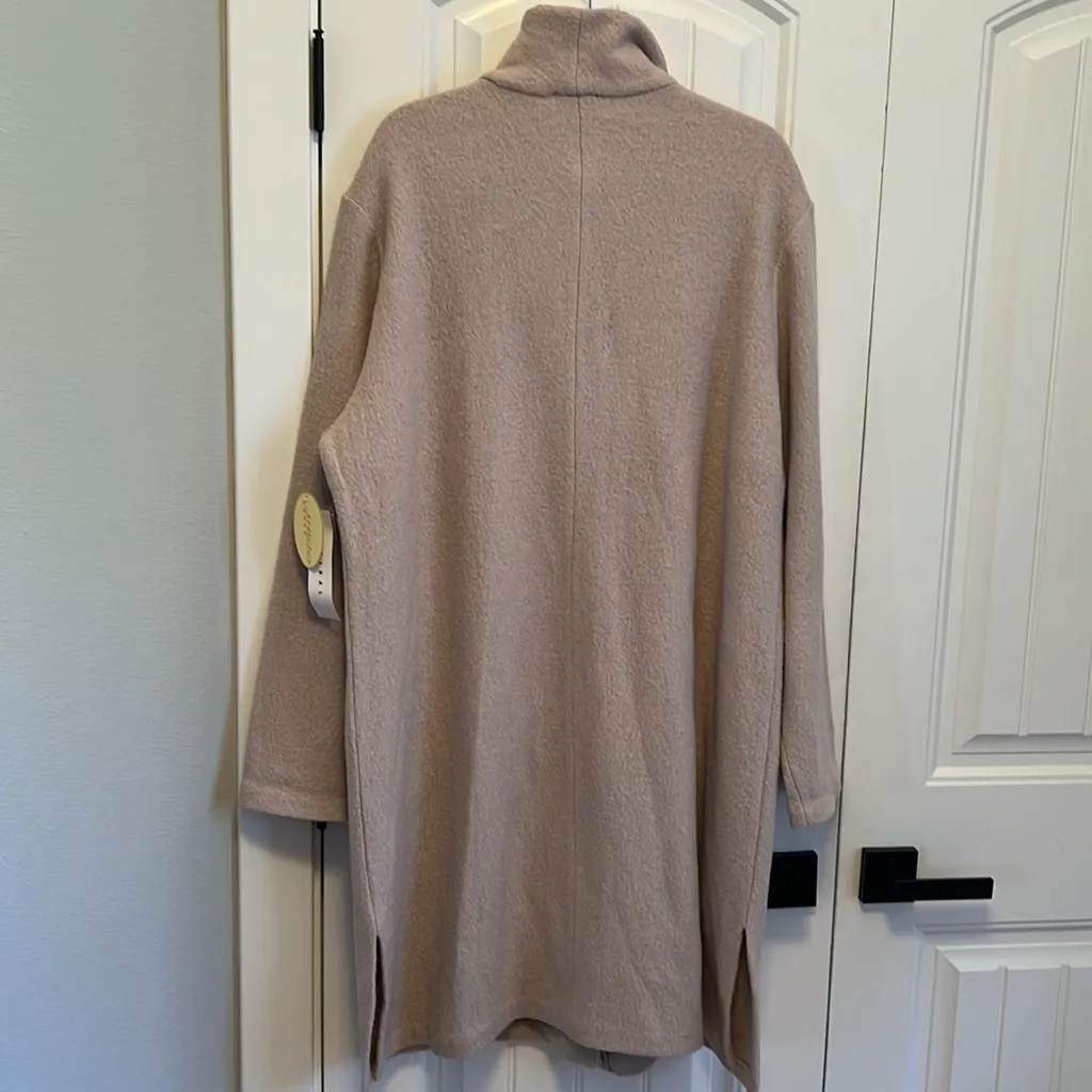 🆕 Tribal Oatmeal Mix Long Wool Coat - Image 2