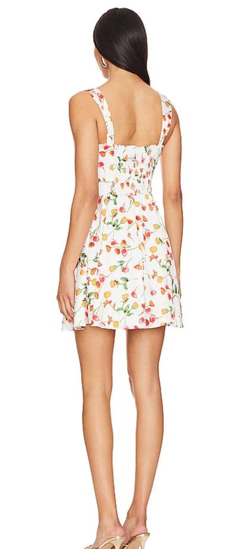 Silk Floral Mini Dress - Image 3