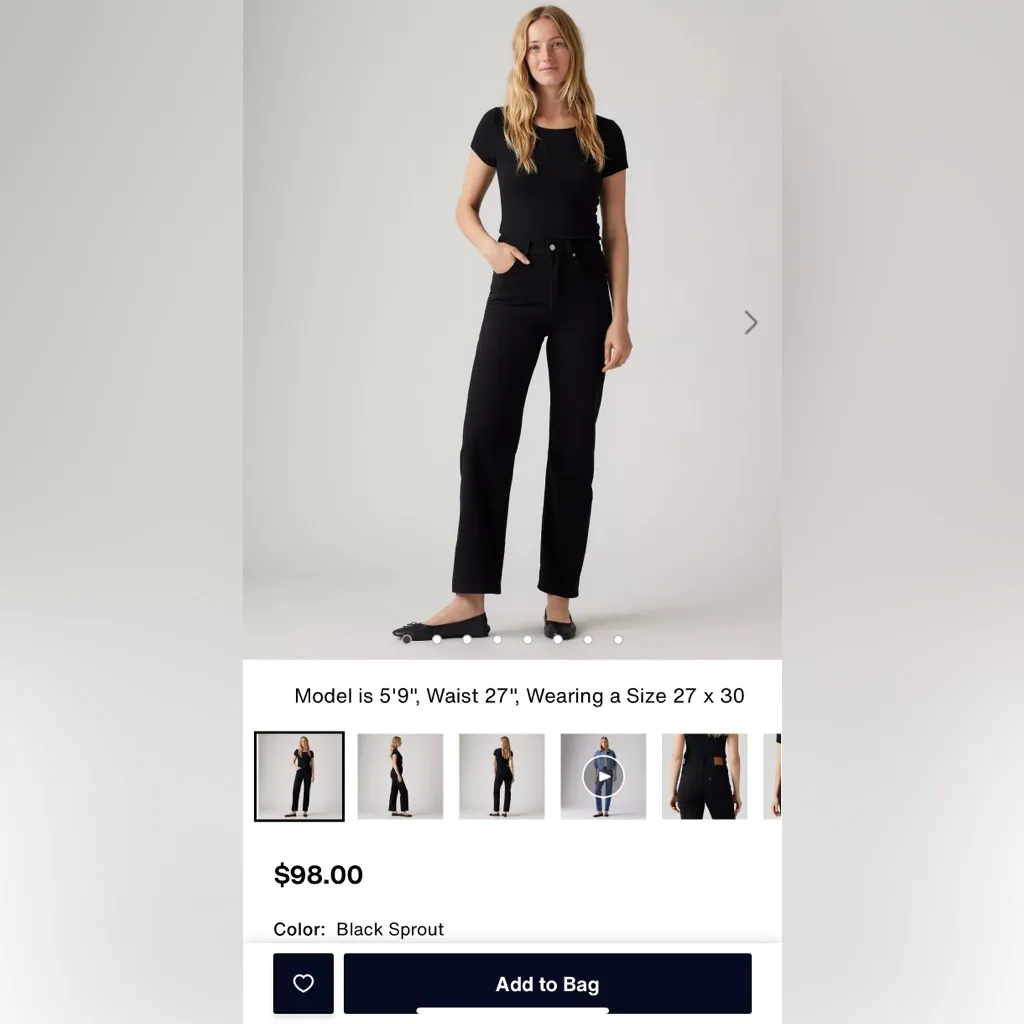 Levi's RIBCAGE STRAIGHT ANKLE WOMEN'S JEANS SIZE: 30 - Image 9