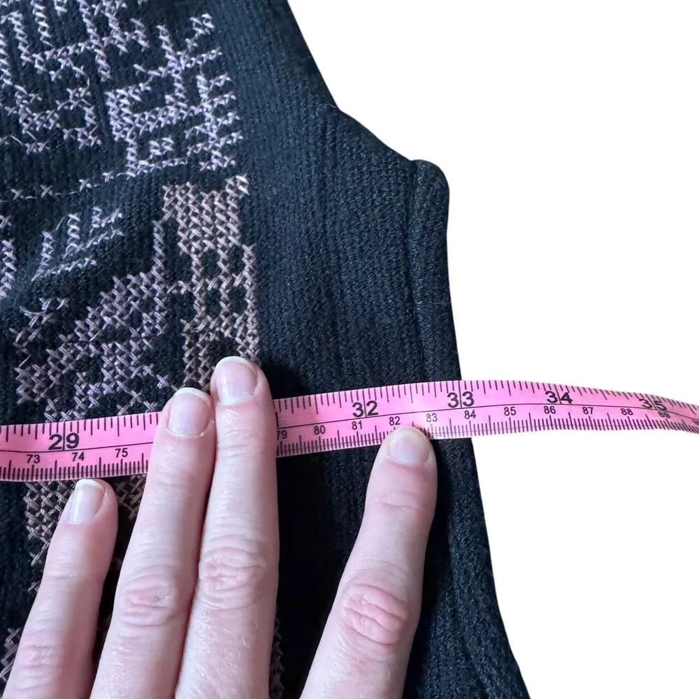 Johnny Was Biya Fenella Embroidered Kimono Cardigan Black - Image 9