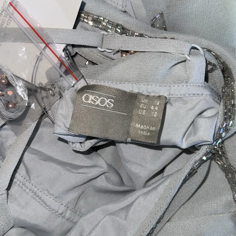 asos Design Beaded ice grey Maxi Dress - Image 11