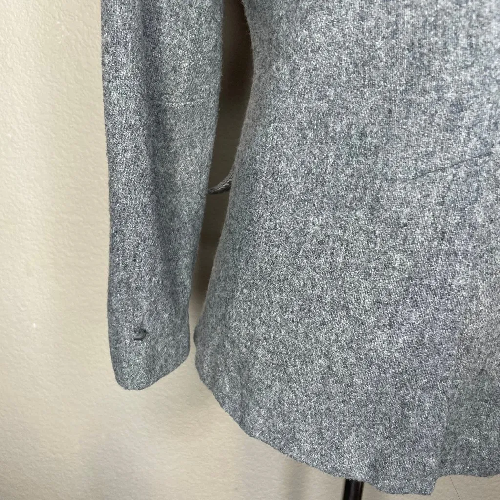 Vtg 60s 70s Bronson of California Gray Wool Tweed Blazer Jacket 13/14 Preppy - Image 6