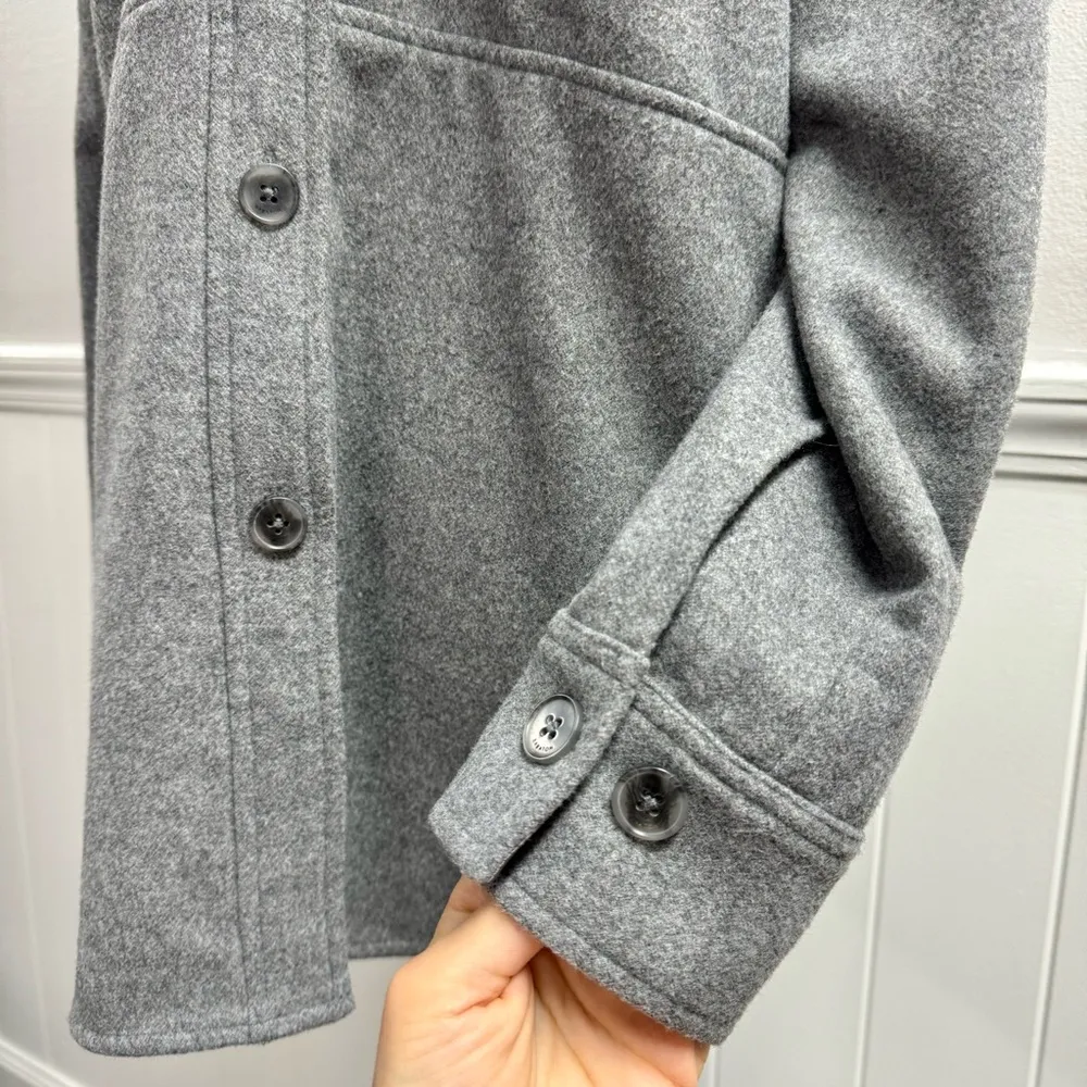 Babaton Aritzia Pelli Hip Shirt Jacket Shacket Button Up Wool Blend Grey XS - Image 5